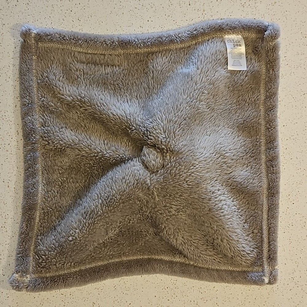Chick Pea 3D Grey Owl Sherpa Plush Security Blanket Lovey Arrow Head Fleece - Picture 4 of 9